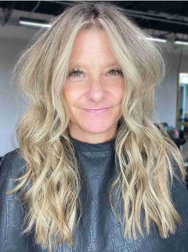 Long Blonde 16" Wavy Synthetic Wig Lace Front