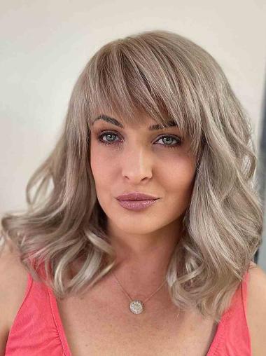 Wavy Lace Front Synthetic Wig – Shoulder Length