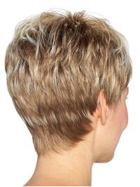 Synthetic Wig Wavy Short Boycut Ombre Two Tone Style