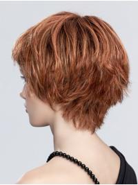 Ladies Wavy Synthetic Wig Short Style with Bangs