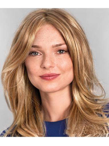Long Wavy Layered Blonde Synthetic Wig for Women Natural Look
