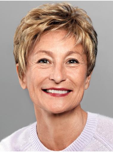 Natural 6inch Synthetic Straight Boycuts Hair Wig for Women