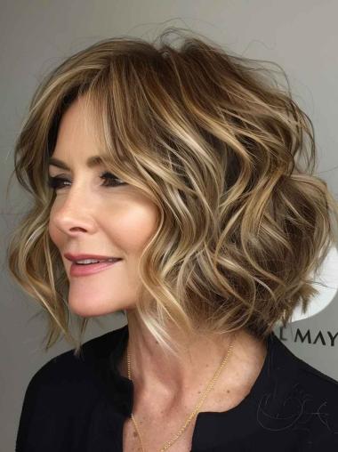Blonde Lace Front Bob Wig Synthetic 10" Chin Length