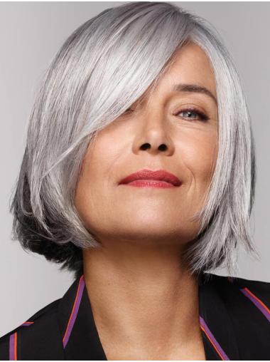 Synthetic Grey Wig 10" Straight Short Hair for Women