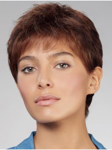 Synthetic Lace Women Wigs Straight Boycut Style