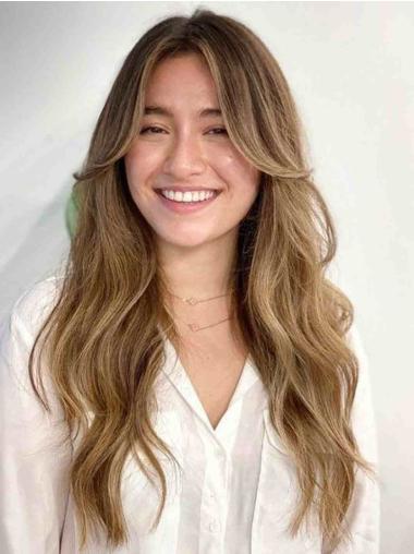 Blonde Lace Front Straight Wig - Synthetic Hair for Ladies