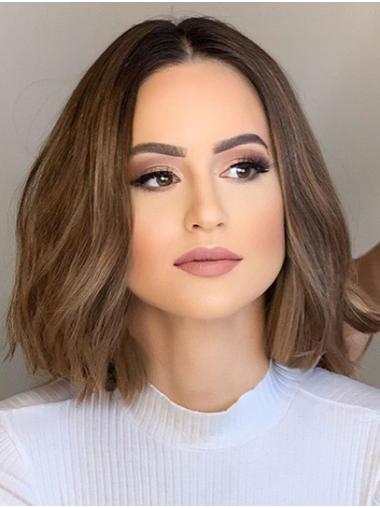 Buy Brown Wavy Bob Synthetic Capless Wig Style