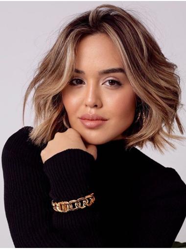 12" Chin Length Blonde Bob Synthetic Wigs