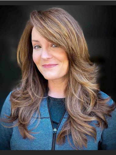Long Blonde Wavy Lace Front Synthetic Wigs Layered