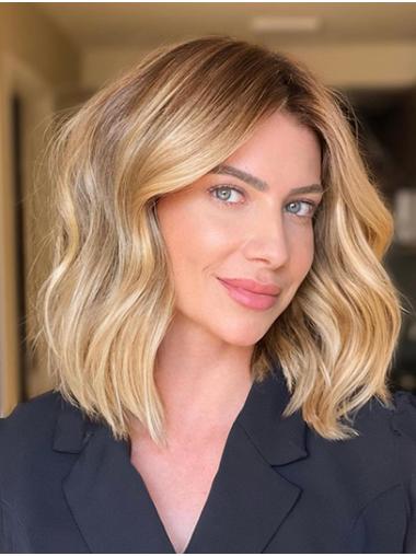 Chin Length 12" Blonde Synthetic Wig for Women