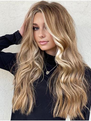 Long Blonde Women Natural Synthetic Wigs