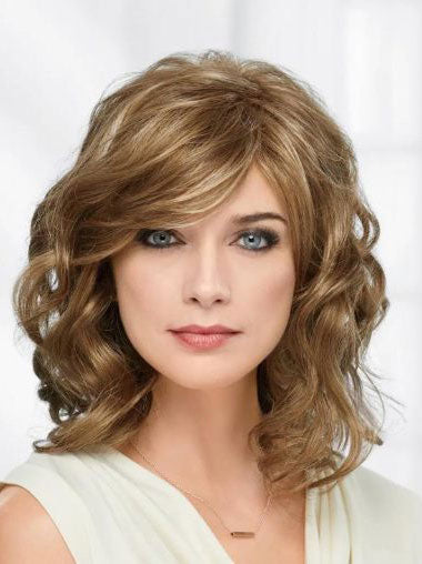 10 Inch Blonde Hair – Wavy Synthetic Wig For Women