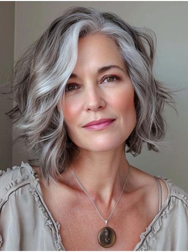 Layered Synthetic Short Wavy Lace Wig Style