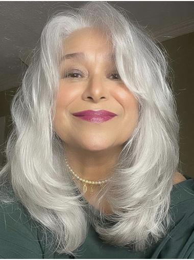 Lace Front Synthetic Wig 14inch Layered Medium Style for Women