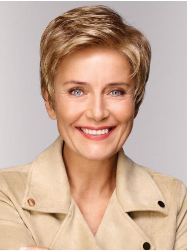 Blonde Wavy Boycut Synthetic Wig for Women