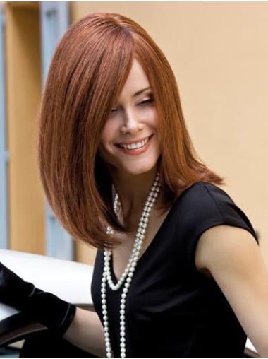 14" Auburn Bob Straight Human Hair Wig for Sale