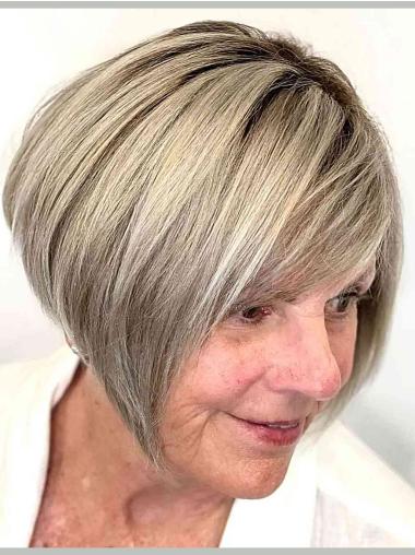Chin-Length Blonde Bob - 10" Straight Remy Human Hair Wig