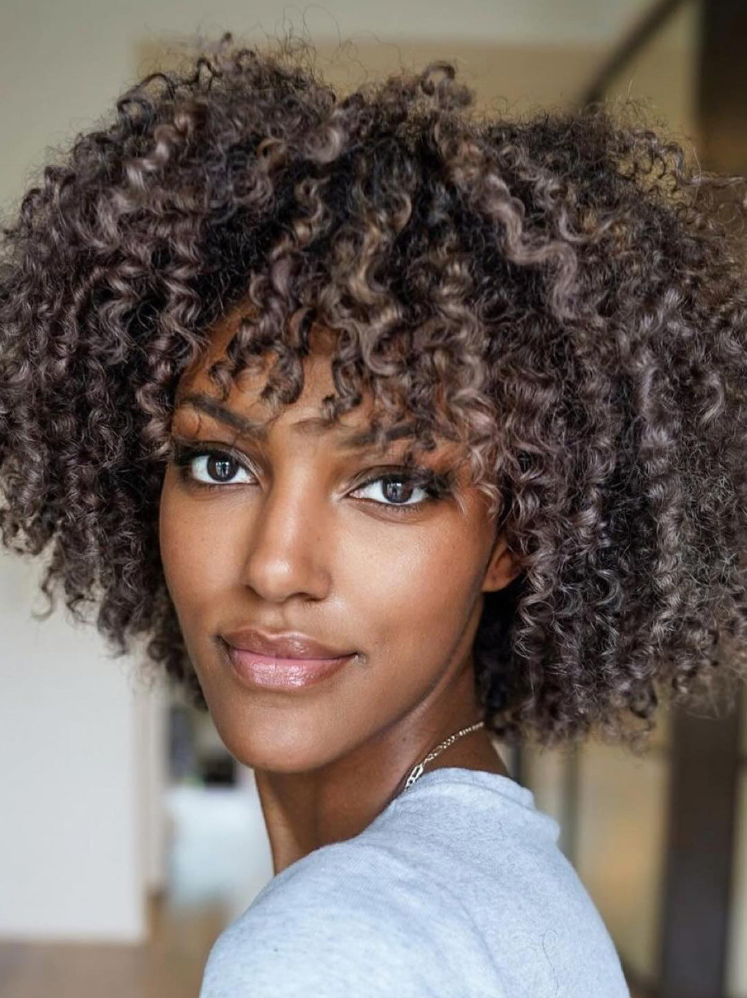 Black Remy Human Hair African Lace Wigs With Bangs