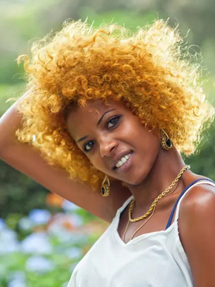 Daily Wear Curly African American Without Bangs