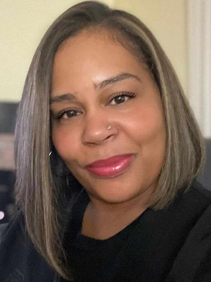 African American Lace Front Grey Synthetic Wigs