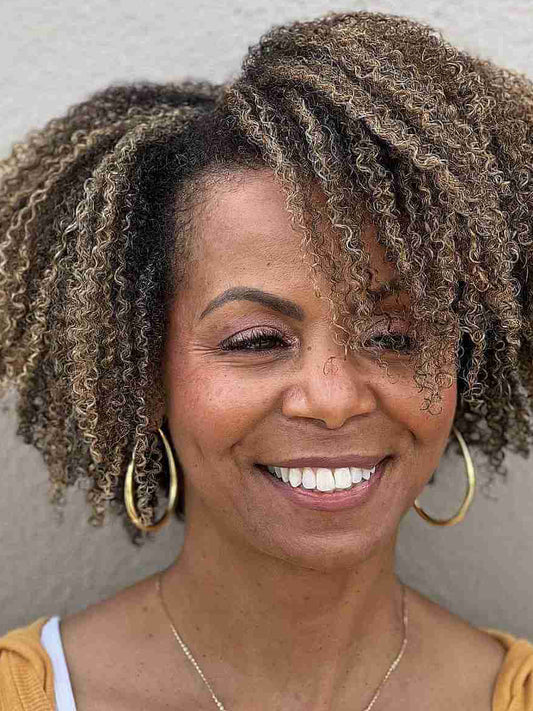 Lace Front African Wigs Without Bangs Grey Synthetic