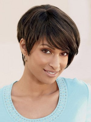 Short Straight Layered Incredible African American Wigs