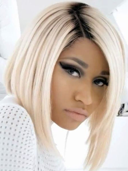 African Gray Women Wigs Lace Front Shoulder Length