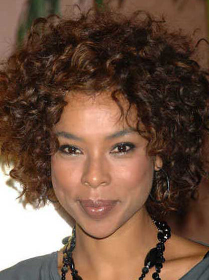 African American Wigs Synthetic 10" Without Bangs