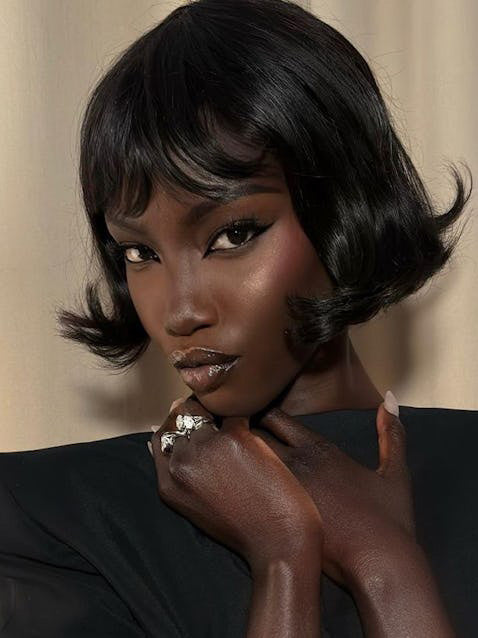 Short Curly Wigs For African Black With Bangs