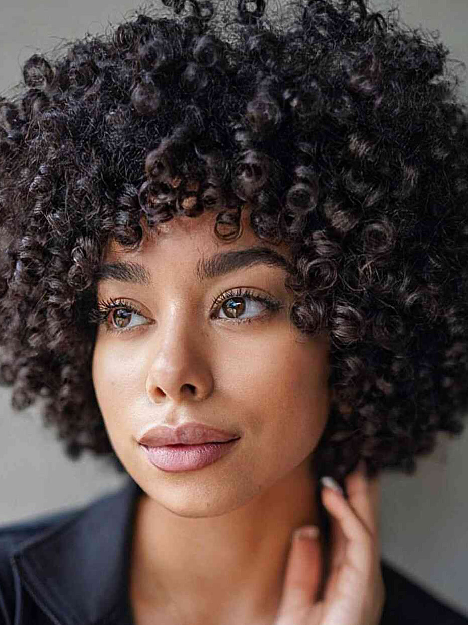 Black Remy Human Hair Wigs 10" with Bangs Online