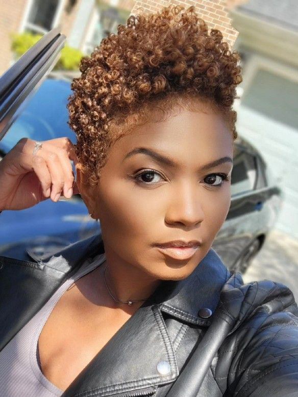 Short Lace Front Copper Boycut Wigs Synthetic Hair