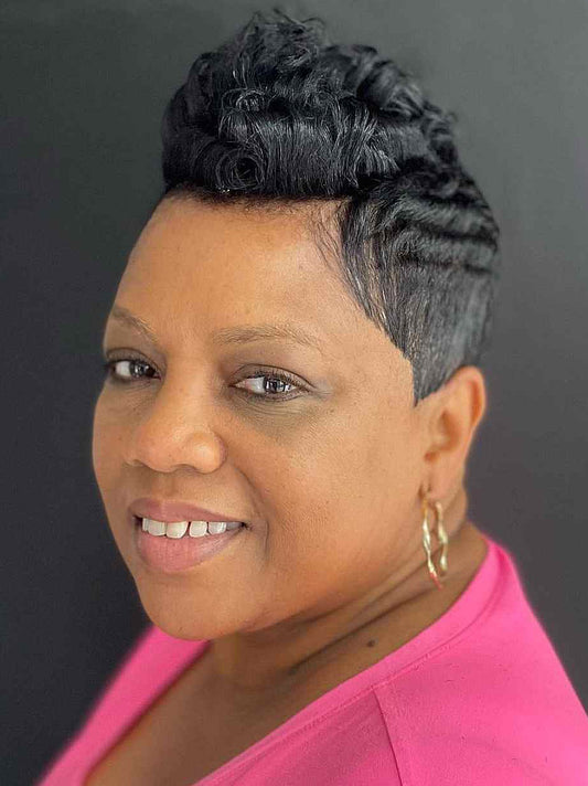 Short Pixie Cut Black Wigs for African American Women