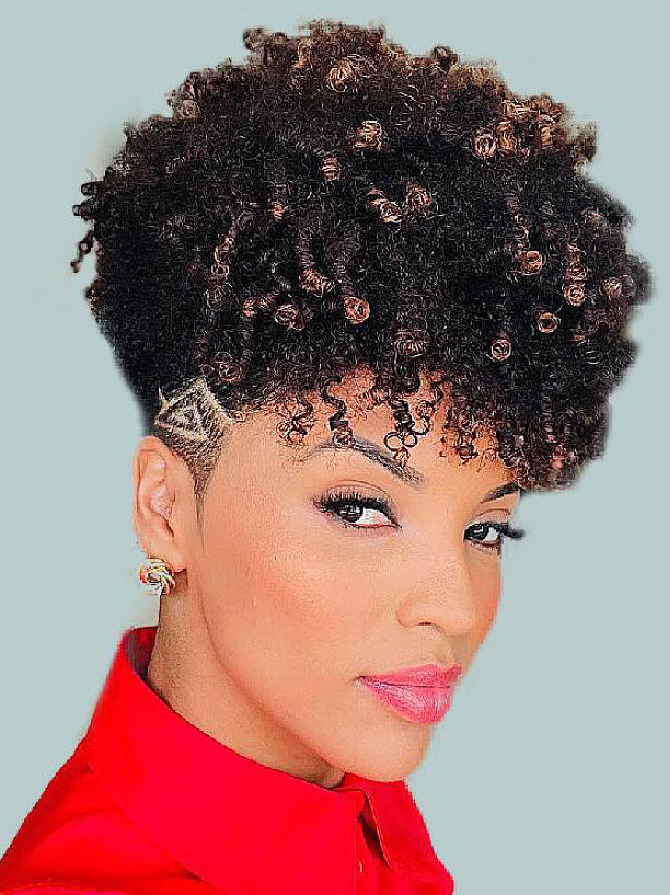 Short Human Hair Ombre Wigs for African American Women