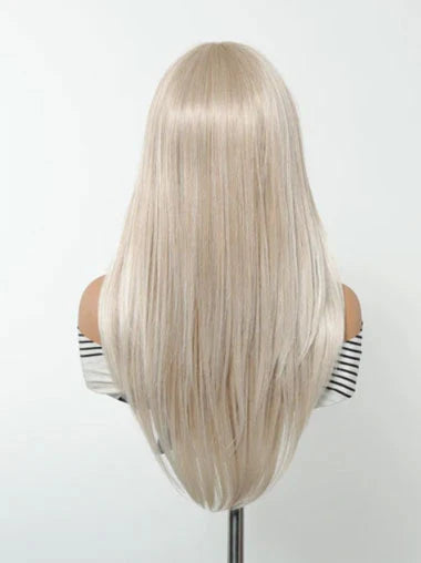 Long Synthetic Wig with Bangs Natural Look