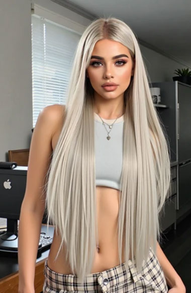 Straight Wigs Long - Synthetic Lace Front Hair for Women