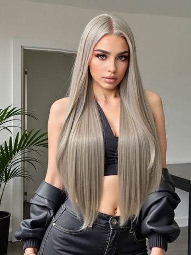 Long Straight Wig - Soft Lightweight Natural Hair