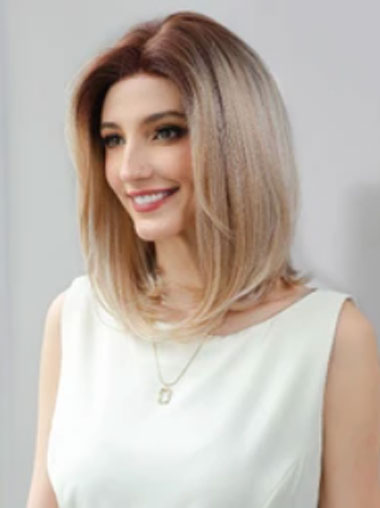 Short Wavy Bob Wig - 12 Inch Soft Synthetic Hair