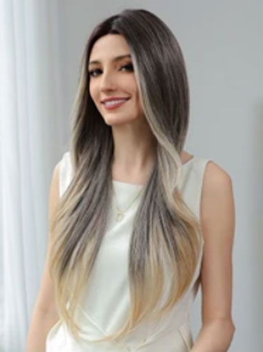 Long Straight Synthetic Wigs - Silky Texture for Women