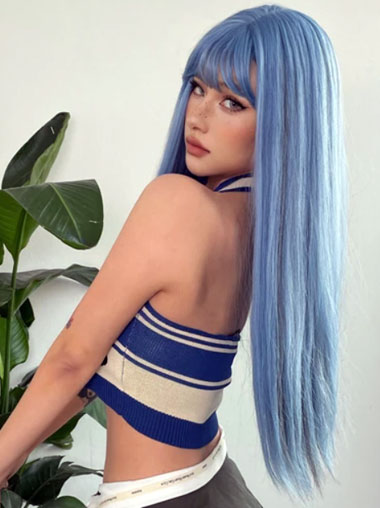 Straight Synthetic Wigs - Natural Hair for White Women