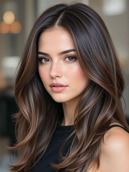 Human Hair Lace Front Layered Wigs for Ladies UK