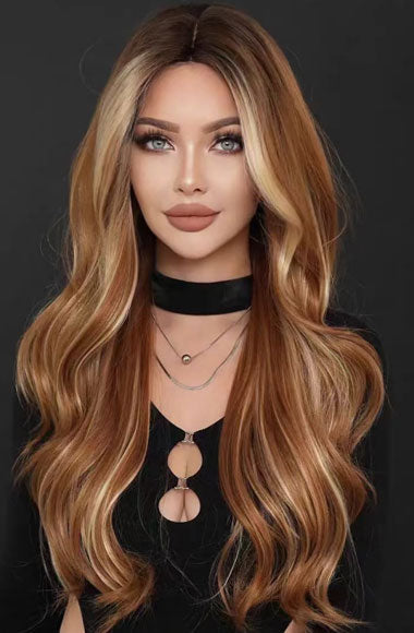 Beautiful Long Synthetic Wig - Shiny Sleek Stylish Natural