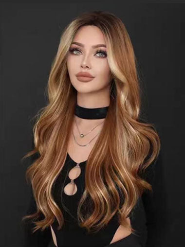 Beautiful Long Synthetic Wig - Shiny Sleek Stylish Natural