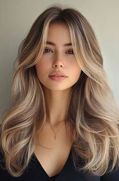 Long Wavy Synthetic Wig for Women Natural Looking