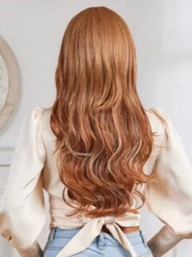 24 Inch Long Wavy Middle Part Synthetic Hair for Women