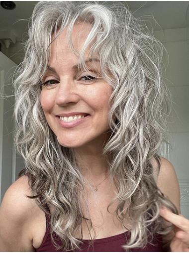 Grey Synthetic Wigs - Long Wavy Hair Fashionable Style for Women