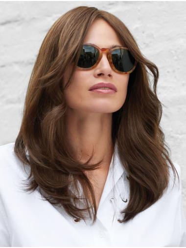 Long Straight Brown Human Hair Wigs - Natural Style for Women