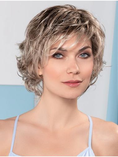 10" Blonde Wavy Bob Synthetic Wig - Short Style For Women