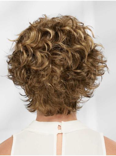 Blonde Wig - Wavy Layered Synthetic Short Hair for Women
