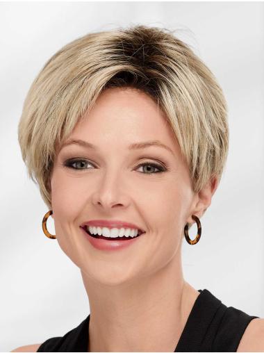 Fashionable Blonde Boycut Wig Lace Front, Short Synthetic Hair
