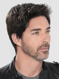 Monofilament 4" Straight Brown Wig for Men UK